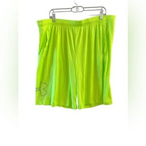 Under Armour 2XXLT men’s neon green basketball shorts